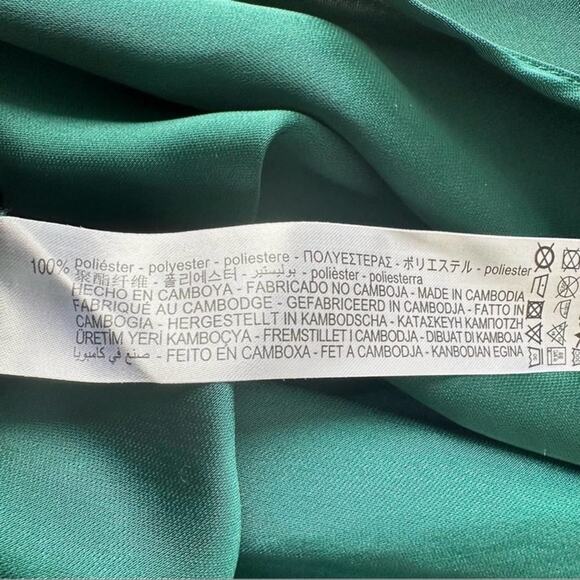 NWT ZARA SATIN-FINISH DRESS WITH DRAPED DETAIL - Picture 8 of 10